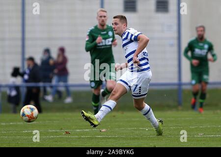 Duisburg, Deutschland. Xiv Nov, 2019. firo: 14.11.2019 calcio, 3 lega, stagione 2019/2020 MSV Duisburg - de Graafschap Doetinchem, TEST Lukas Scepanik (# 7 MSV Duisburg) singola azione | Utilizzo di credito in tutto il mondo: dpa/Alamy Live News Foto Stock