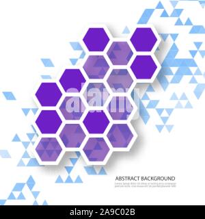 Sfondo tecnologico futuristico blu abstract in vettore digitale con esagono.eps vettoriali10 Illustrazione Vettoriale