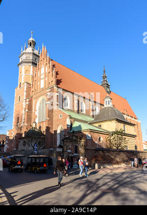 Il Corpus Christi Basilica nella zona di Kazimierz di Cracovia in Polonia Foto Stock