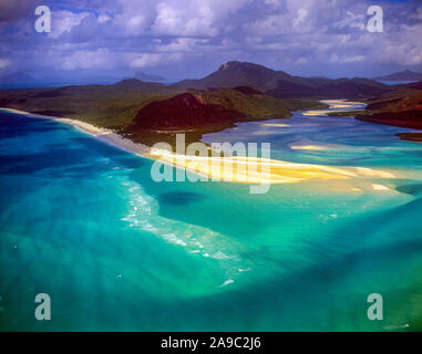 Cook Inlet modelli Marea, Great Barrier Reef Marine Park, Queensland, Australia, Isole Whitsunday, più grande del mondo di barriere coralline Foto Stock