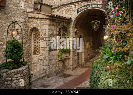 Il villaggio di Eze, in Costa Azzurra Foto Stock