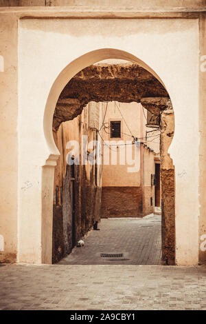 Medina e zoco dettaglio strade a Marrakech Foto Stock