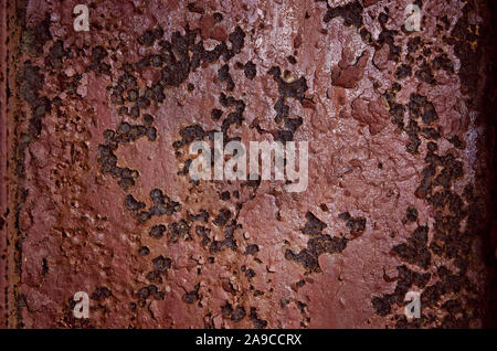 Texture di ruggine sul metallo. Foto Stock