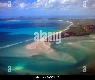 Cook Inlet modelli Marea, Great Barrier Reef Marine Park, Queensland, Australia, Isole Whitsunday, più grande del mondo di barriere coralline Foto Stock