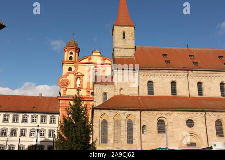 Historische Gebäude in der Altstadt von Ellwangen nel Baden-Württemberg Foto Stock