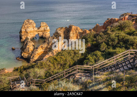 Praia do Camilo, Lagos, Algrave, Portogallo, Europa Foto Stock