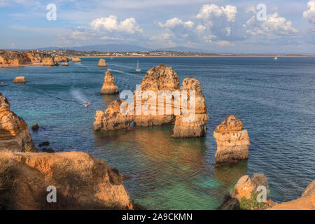 Praia do Camilo, Lagos, Algrave, Portogallo, Europa Foto Stock