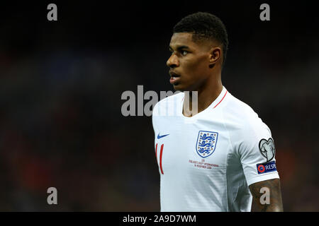 Lo stadio di Wembley, Londra, Regno Unito. Xiv Nov, 2019. Campionati Europei 2020 il qualificatore, Inghilterra contro il Montenegro; Marcus Rashford di Inghilterra - Editoriale usare carte di credito: Azione Plus sport/Alamy Live News Foto Stock