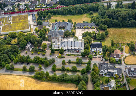 Vista sul monastero cistercense Bochum-Stiepel, Bochum, la zona della Ruhr, Nord Reno-Westfalia, Germania Foto Stock