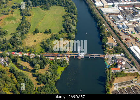 Kampmann ponte tra Kupferdreh e Heisingen presso la Ruhr, Valle della Ruhr, Essen, la zona della Ruhr, Nord Reno-Westfalia, Germania Foto Stock