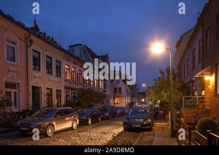 Vecchi edifici residenziali in Geibelstraße, Bremen-Findorff, Brema, Germania, Europa Foto Stock