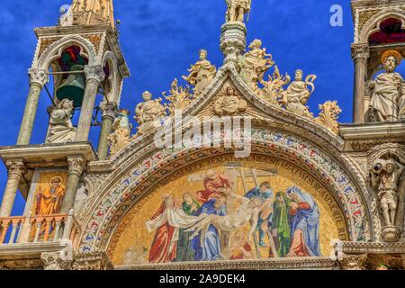 Cattedrale di San Marco, Piazza San Marco, Venezia, Veneto, Italia Foto Stock