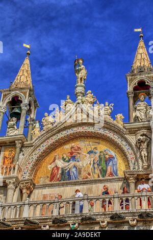 Cattedrale di San Marco, Piazza San Marco, Venezia, Veneto, Italia Foto Stock