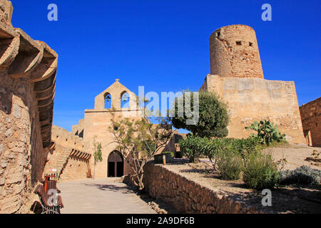 Castell de Capdepera, Capdepera, Maiorca, isole Baleari, Spagna Foto Stock