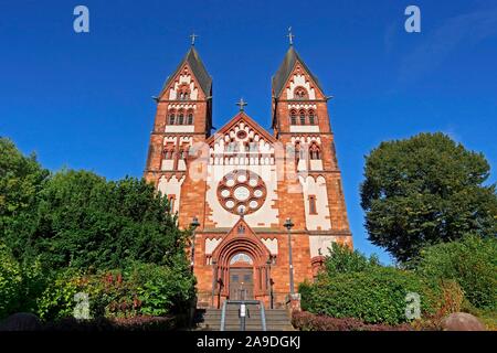 Chiesa del pellegrinaggio di San Lutwinus, Mettlach, Saar, Saarland, Germania Foto Stock