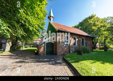 Vecchia isola chiesa, Spiekeroog, Bassa Sassonia, Foto Stock