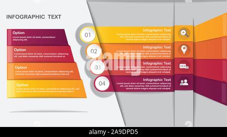 Illustrazione Vettoriale : moderno modello Infographics ​with per business, istruzione, web design, striscioni e brochure Illustrazione Vettoriale