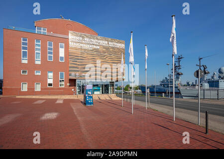 Patrimonio Mondiale UNESCO il Wadden Sea Visitor Centre in Wilhelmshaven, Bassa Sassonia, Foto Stock