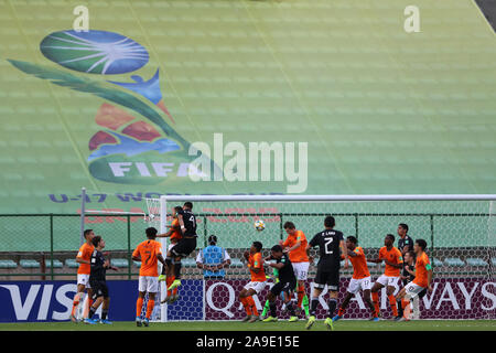 Xiv novembre 2019; Bezerrao Stadium, Brasilia, Distrito Federal, Brasile; FIFA U-17 World Cup Brasile 2019, Messico contro Paesi Bassi; i giocatori del Messico e Paesi Bassi Foto Stock