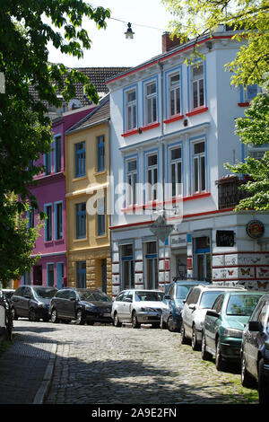 Vecchie case di Brema in Ostertorviertel, Brema, Germania, Europa Foto Stock