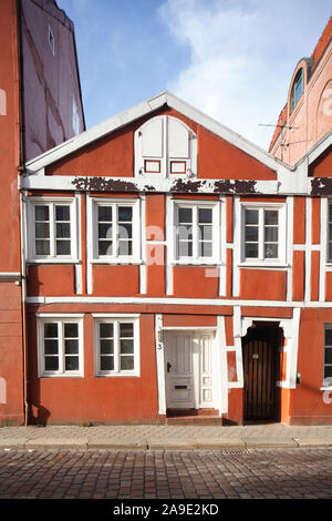 Casa storica facciata in Saint Georg street, parte della città di Saint Georg, Amburgo, Germania, Europa Foto Stock