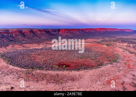 Vista aerea del George Gill varia in remote Australia centrale nel territorio del Nord Foto Stock