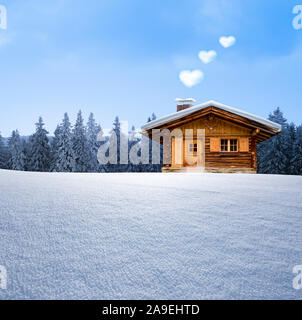 Skihütte Foto Stock