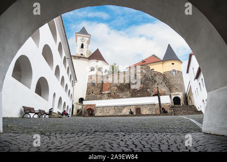 Castello Palanok nella città di Mukachevo, Ucraina Foto Stock