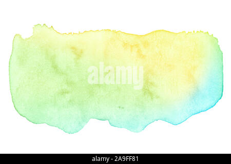 Acquerello multicolore in colori pastello con una transizione regolare del gradiente. Luogo isolato con i divorzi e le frontiere. Telaio con copia spazio per t Foto Stock