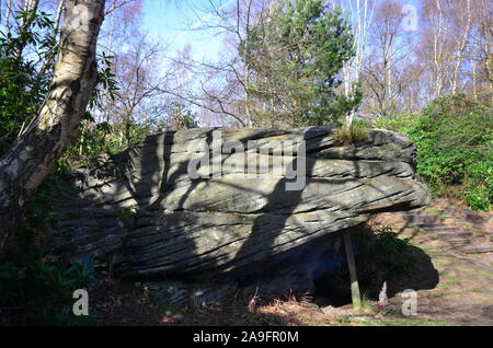 Signora Blantyre rock, St Ives Bingley, Yorkshire Foto Stock