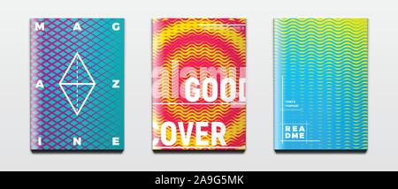 Set di corporate le copertine degli opuscoli o riviste e libri presentazione Illustrazione Vettoriale