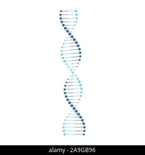 DNA simbolo icona di stile piatto. Eps vettoriali10 Illustrazione Vettoriale