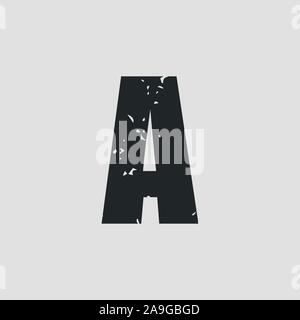 Una lettera in stile grunge design semplice. Eps vettoriali10 Illustrazione Vettoriale