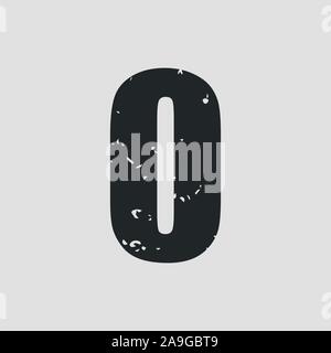 Zero in stile grunge design semplice. Eps vettoriali10 Illustrazione Vettoriale