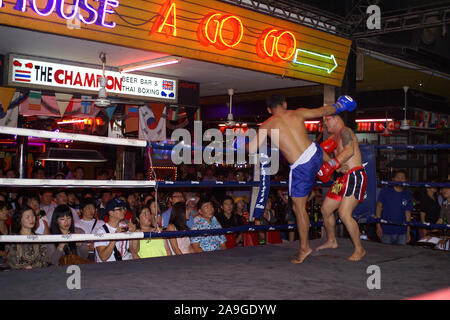 Thaiboxen in Pattaya Foto Stock