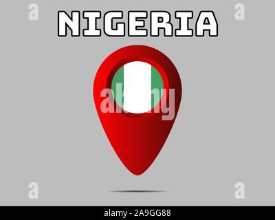 Bandiera nazionale della Repubblica federale della Nigeria. colori originali e proporzione. Semplicemente illustrazione vettoriale EPS10, da paesi flag impostato. Illustrazione Vettoriale