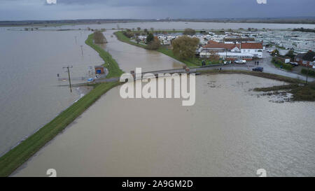 Bassa Barlings/Shortferry inondazioni. Lincolnshire 15 Nov 2019 Foto Stock