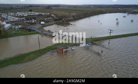 Bassa Barlings/Shortferry inondazioni. Lincolnshire 15 Nov 2019 Foto Stock