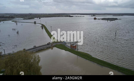 Bassa Barlings/Shortferry inondazioni. Lincolnshire 15 Nov 2019 Foto Stock