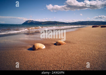 Summer View in laredo camminando sulla spiaggia Foto Stock