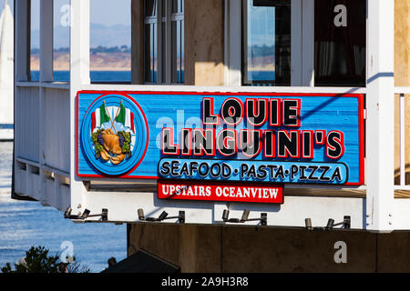 Louie Linguini's restaurant, Cannery Row, Monterey, California, Stati Uniti d'America Foto Stock