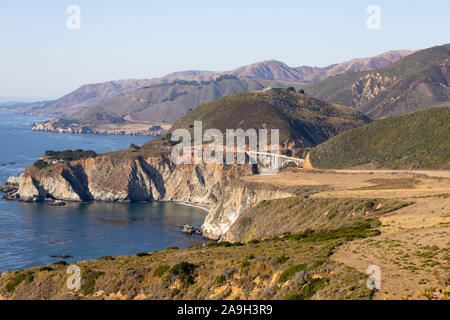 Bixby Creek Bridge, Monterey County, SR1, California, Stati Uniti d'America Foto Stock