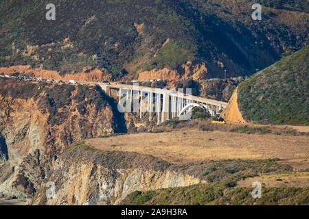 Bixby Creek Bridge, Monterey County, SR1, California, Stati Uniti d'America Foto Stock