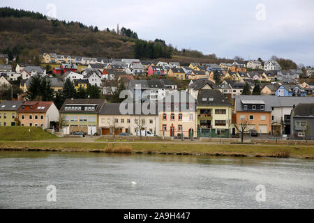 Una città tipica della Germania. Foto Stock