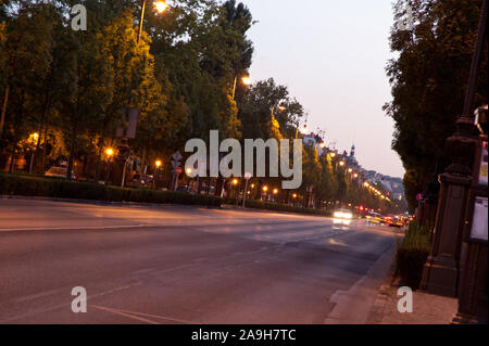 Budapest, Andrássy út, Andrássy-Straße - Budapest, via Andrássy Foto Stock