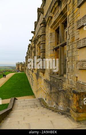 La terrazza abbandonati gamma al Bolsover Castle, Derbyshire, England, Regno Unito Foto Stock