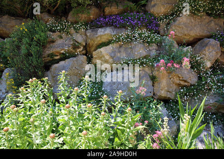 Fontaines Petrifiant Gardens, La Sône, Francia Foto Stock