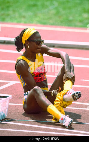 Valerie Brisco ganci competono al 1988 noi del team olimpico TrialsSummer Giochi Foto Stock