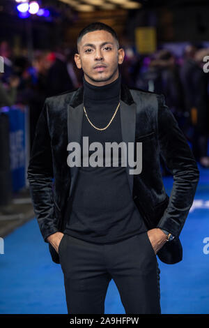 Londra, Inghilterra - NOV 14: Sean Sagar assiste la prima mondiale di "Blue Story" presso il Curzon Mayfair il 14 novembre 2019 a Londra, Inghilterra Foto Stock