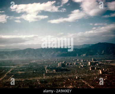 Vista aerea di Hiroshima, mostrando la bomba atomica danno, 1946 Foto Stock